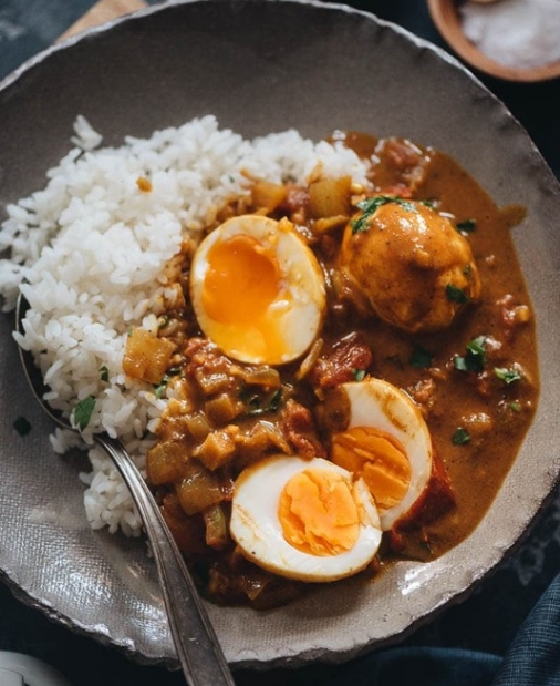 Egg Curry with Rice