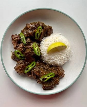 Fried Rice with Black Pork Curry  