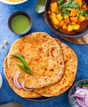 Parata with Tikkamasala and Dhal